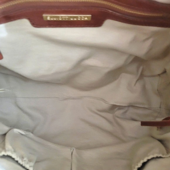 ELLIOTT LUCCA Brown Leather Hobo Bag with Metallic Details - Picture 9 of 15